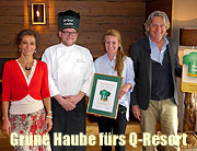 Q! Resort Kitzbühel erhielt Auszeichnung "Grüne Haube" für sein „gesundes Gesamt-Konzept“ und sein Engagement für eine gesunde Küche von Styria vitalis (©Foto. Sayegh PR)